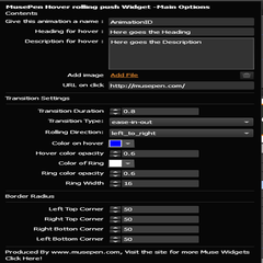 Hover : Rolling Push Widget