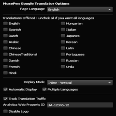 Google Tanslate Widget