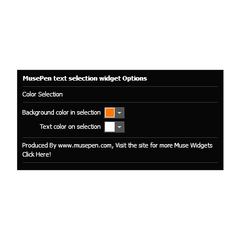 Text Selection Widget