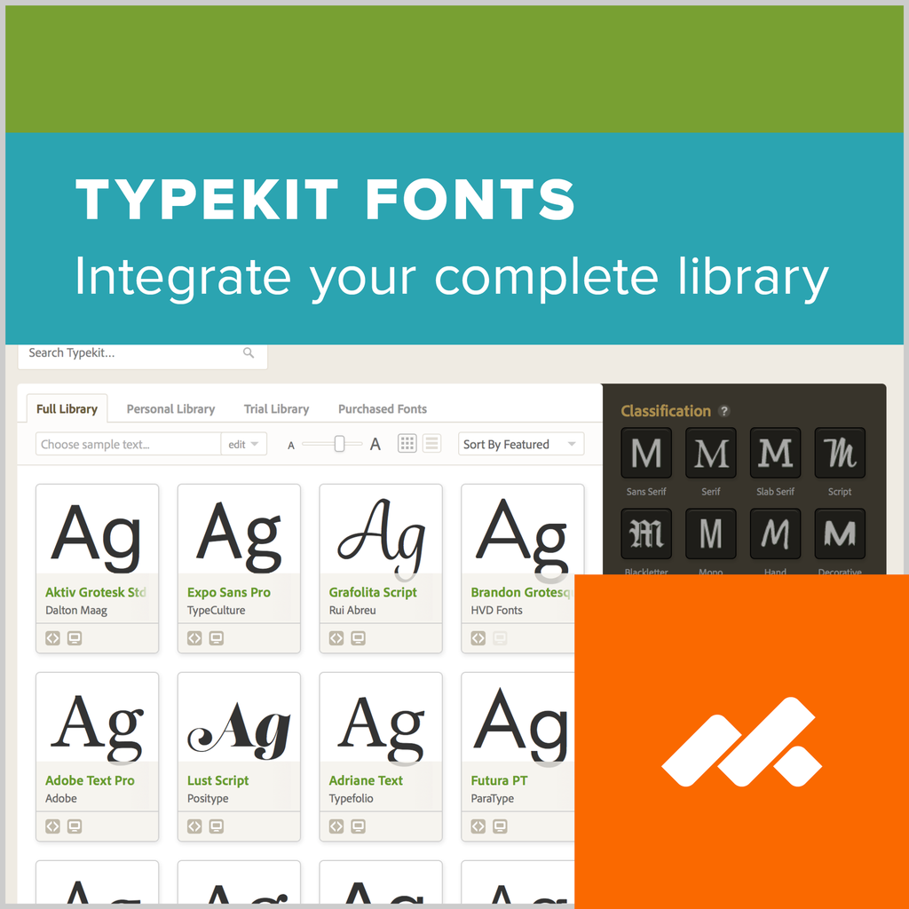 Typekit Library Integration